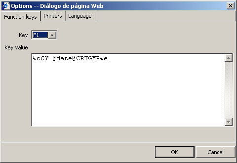 Programacin de las teclas de funcin