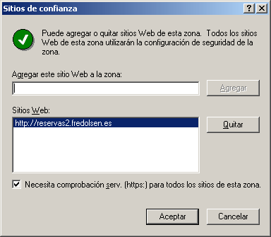Sitios de confianza